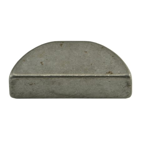 MIDWEST FASTENER Woodruff Key, 3/16 x 1-7/8 in Key Size, 126 SAE Number, Steel Zinc, 6 PK 73213